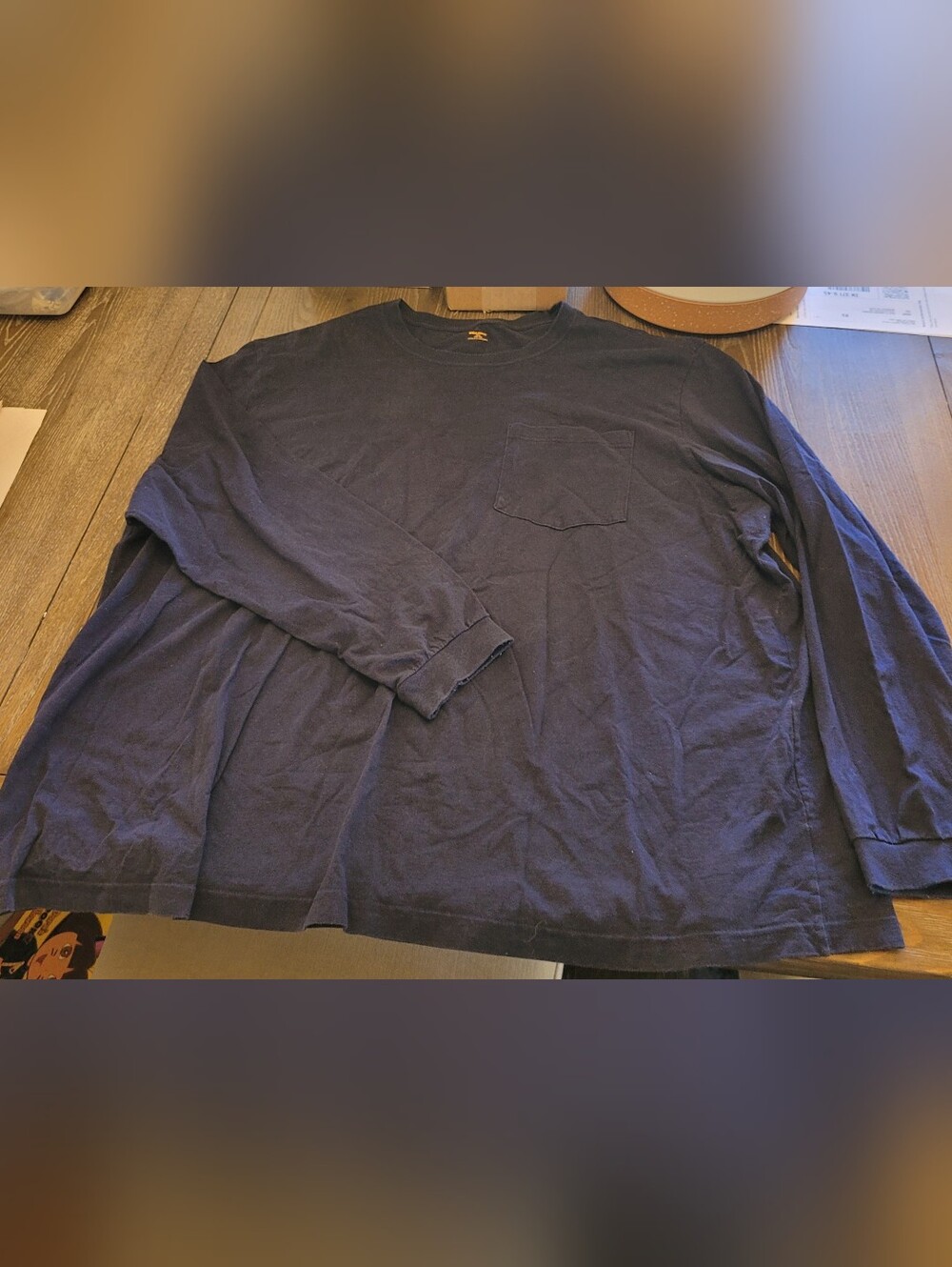 Brahma Navy Long-Sleeve Pocket Tee